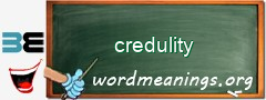 WordMeaning blackboard for credulity